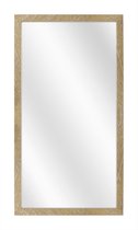 Spiegel met Vlakke Houten Lijst - Vergrijsd - 20x50 cm