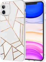 iMoshion Design voor de iPhone 11 hoesje - Grafisch Koper - Wit / Goud
