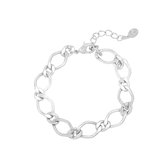 Yehwang Armband grote schakel zilver