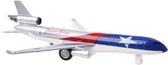 Non-branded Vliegtuig Aero Jet 19,5 Cm Die-cast Blauw/rood/grijs