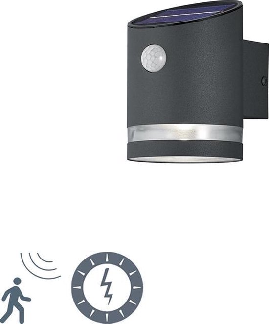 Aplique solar de parede LED TYLA com sensor de movimento 4000K Solar ultra efici