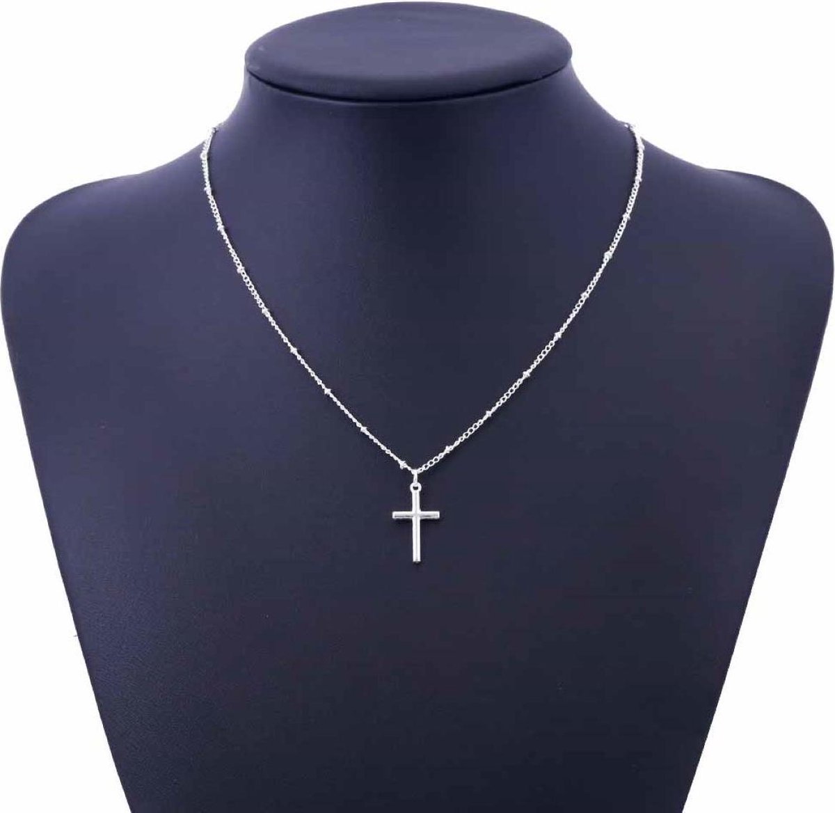 Ketting met kruisje zilverkleur - Van Santen Fashion Charm Jewelry