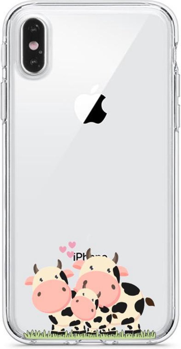 Apple Iphone XS Max transparant siliconen telefoonhoesje - Koeien