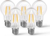 Aigostar LED Filament A60 4W - E27 fitting - 2700K - Set van 5 stuks