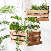 Cintre à plantes 38x20x15cm | Krat en bois | Fabriqué à la main | Porte-plante / plante suspendue | Accessoires pour plantes | Bois |