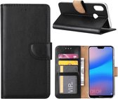 Huawei P20 Lite (2018) - Bookcase Zwart - portemonee hoesje