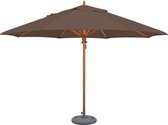 Tradewinds Classic Parasol - hout (eucalyptus) - rond Ø 4m - grote parasol - Taupe