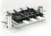 LAGRANGE TRANSPARENCE 009802 Raclette set - 8 personen - 3 vaste laden - 2 krukken - 1000W - grijs en zwart