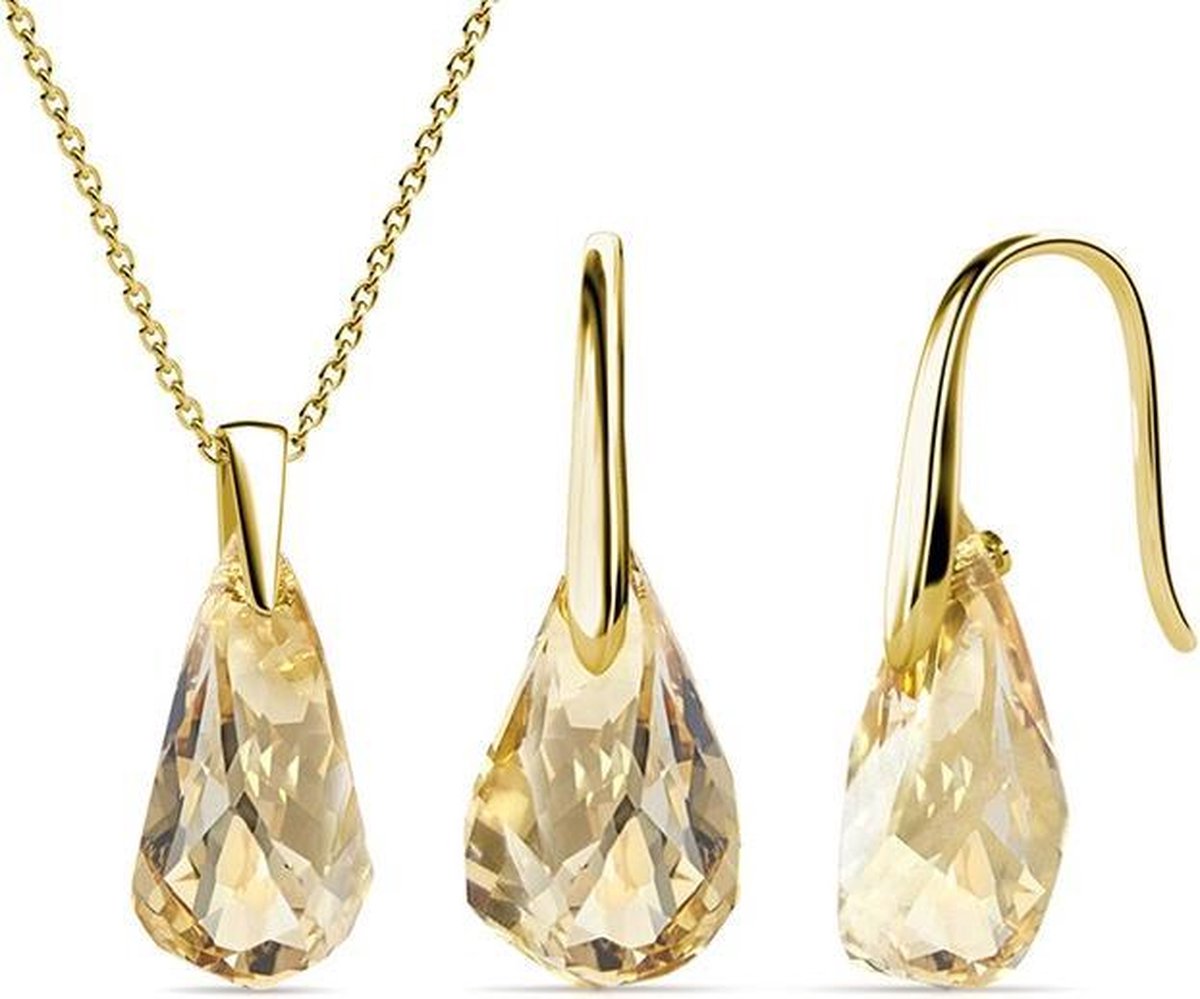 Yolora Sieraden set 18K Geelgoud verguld met Kalpa Camaka kristallen –  Goudkleurige... | bol.com