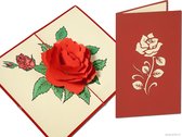 Popcards popupkaarten – Bloemen Tuin Rode Roos Liefde Moederdag Valentijn Vriendschap Verjaardag Felicitatie pop-up kaart 3D wenskaart
