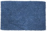 Lucy's Living Luxe Badmat MISIK Blue Exclusive – 60 x 90 cm – blauw - katoen - badkamer mat - badmatten - badtextiel - wonen – accessoires - exclusief