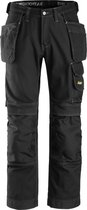 Snickers 3215 Comfort Cotton Werkbroek met Holsterzakken - Zwart/Zwart - 44