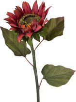 Viv! Home Luxuries Zonnebloem - zijden bloem - donker rood - topkwaliteit