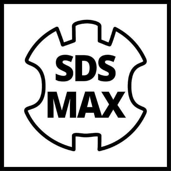 Logo met tekst 'SDS MAX' in een cirkel.