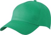 5x stuks 5-panel baseball petjes /caps in de kleur groen voor volwassenen - Voordelige groene caps