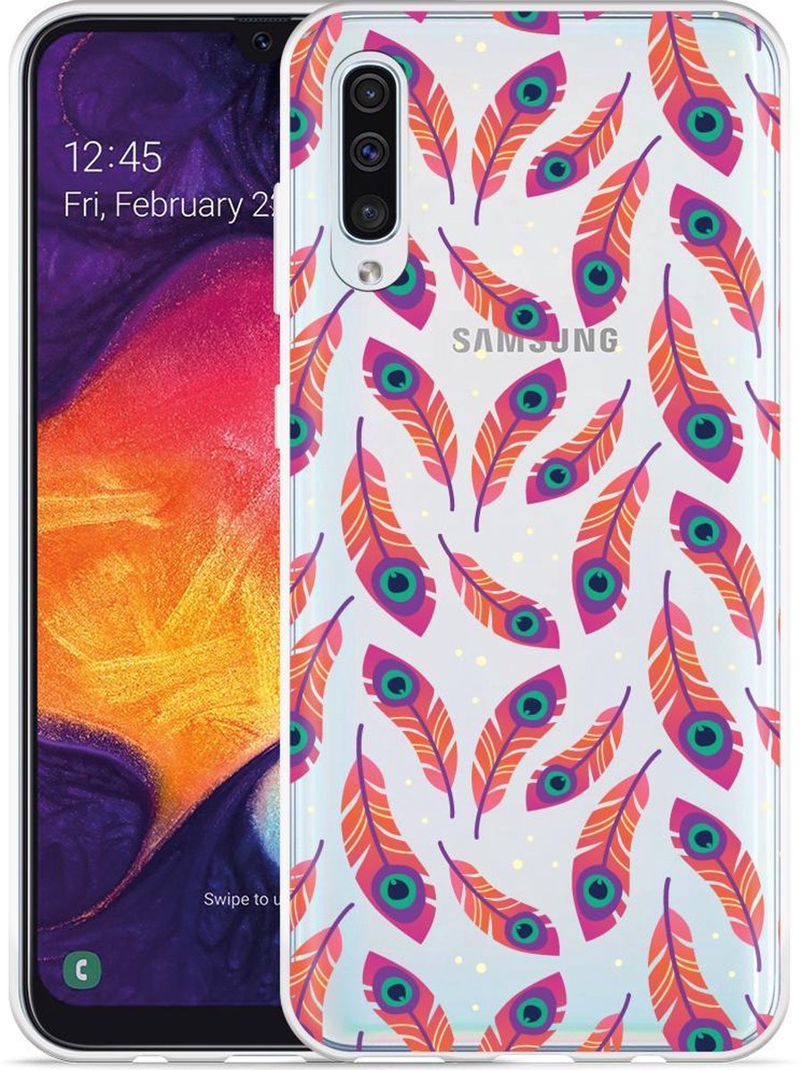 Galaxy A30s Hoesje Feather Art