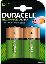 Duracell - Recharge Ultra Battery 2x D-cell 3000 mAh - HR20