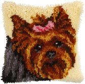 Knoopkussen ORCHIDEA- York Shire Terrier - 25,5 x 25,5 cm