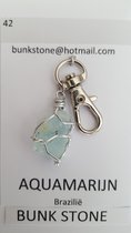 Aquamarijn -  100% natuurlijke Edelsteen - Hanger - Clip - Bunkstone - Gratis verzending - Spirituele steen- Edelstenen