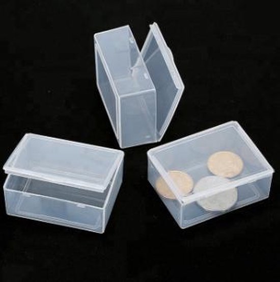 Plastic Doosje Transparant - 5,3cm x 4cm x 2cm - 20 stuks | bol.com