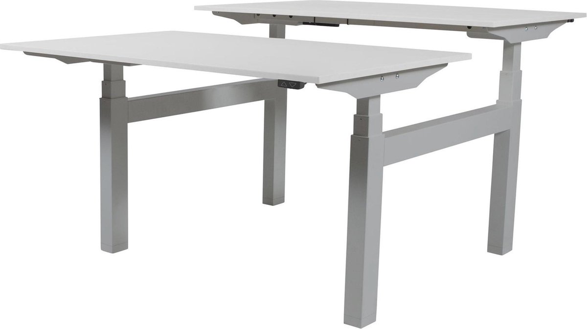 Zit Sta Bureau (2pp) - Elek 160x80/80 krijtwit - al frame