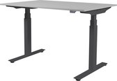 Zit Sta Bureau - Plus Elek 140x80 grijs -zwart frame