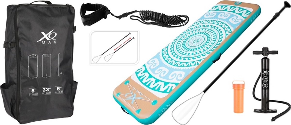 XQMax - Yoga sup board - Opblaasbaar - 245x85x15 cm