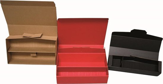 Wijndoos cadeauverpakking karton 36x26x9cm ROOD (35 stuks) | bol.com