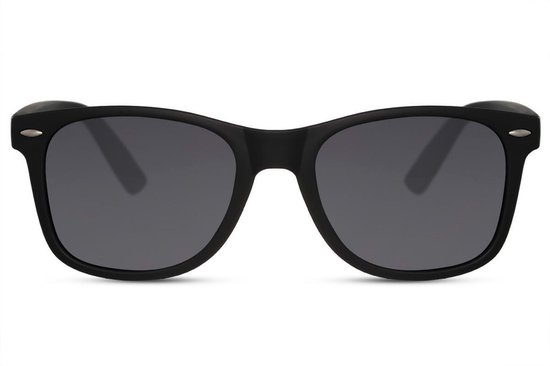 Cheapass Zonnebrillen - Zwarte Wayfarer - 100% UV-bescherming - Ronde vorming - Heren en dames