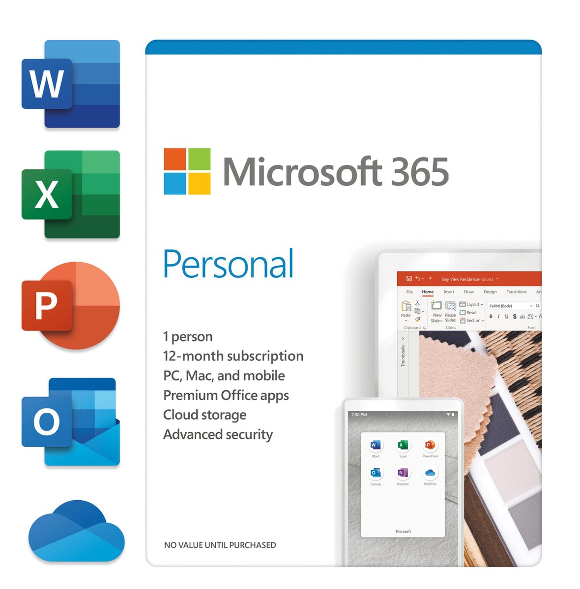 Microsoft 365 personal - Engels - 1 jaar abonnement (doosje)