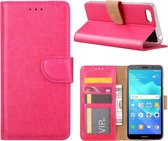 Bookcase Geschikt voor: Huawei Y5 2018 - Roze - portemonnee hoesje