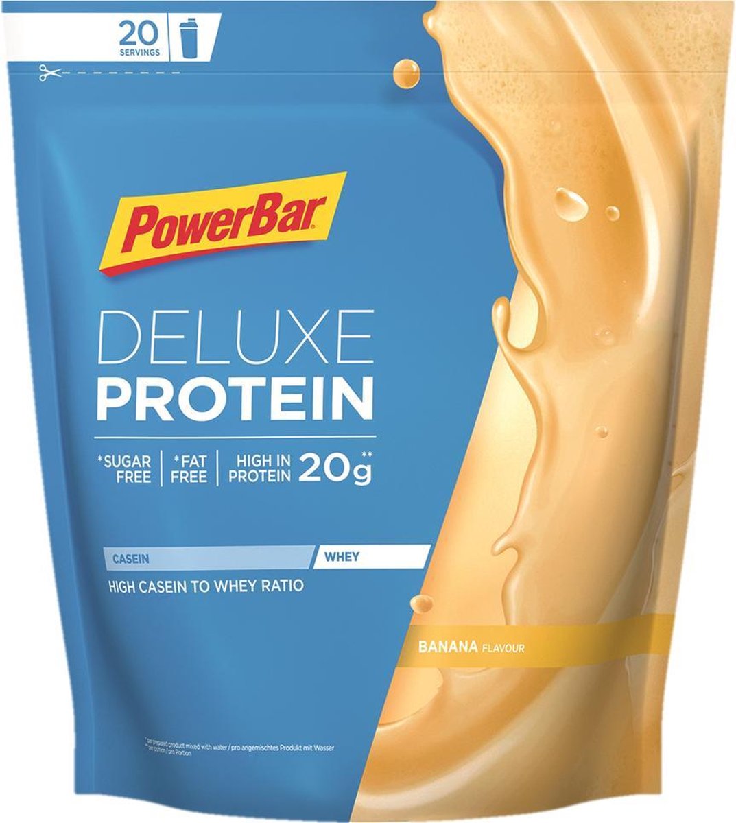 PowerBar Deluxe Protein Shake - Banana 500 g - Eiwitshake / Proteine shake - 20 porties