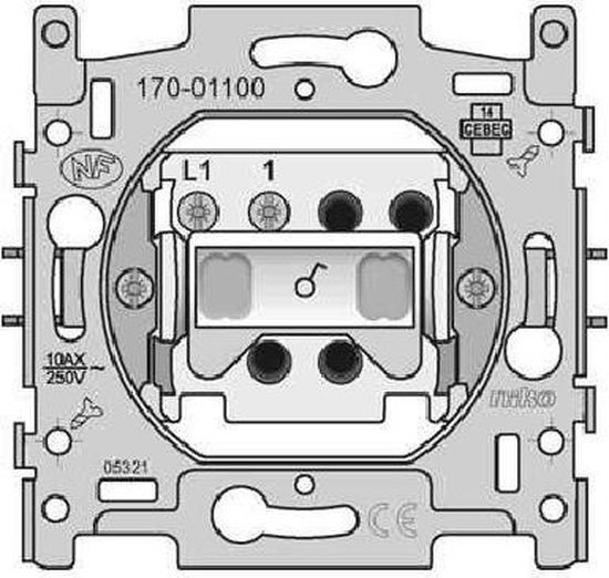 Rechtmatig plannen dier Niko sokkel inbouw schakelaar enkelpolig - 10 stuks | bol.com