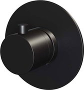 Brauer Black Edition inbouwthermostaat - inbouwdeel - 1 gladde knop - mat zwart