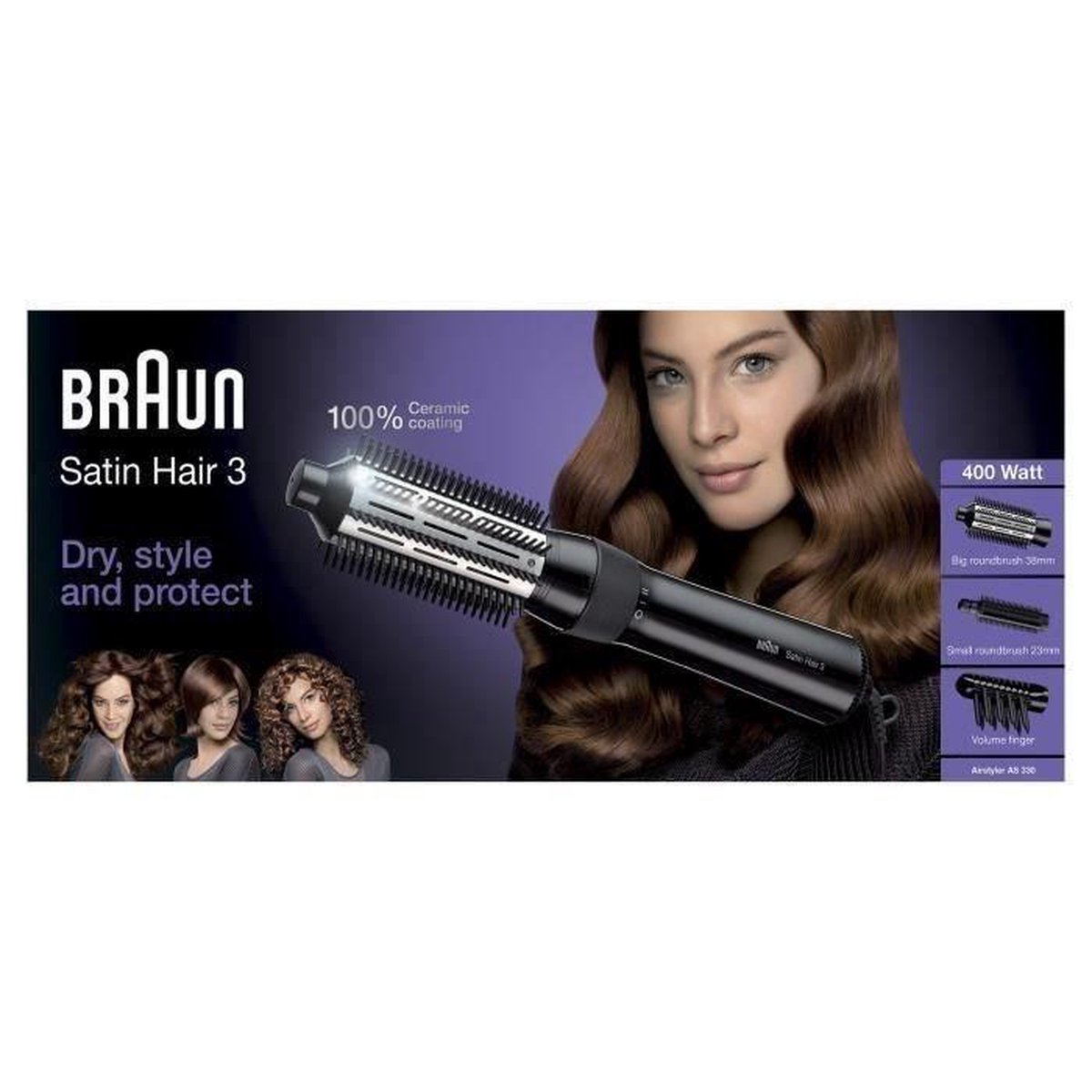 Braun Satin Hair 3 BRAS330E F�hnborstel - Keramische Coating - Coolshot |  bol