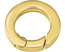 Quiges - RVS Verbindingsring Verguld 17mm voor Kettingen en Hangers - EPC007