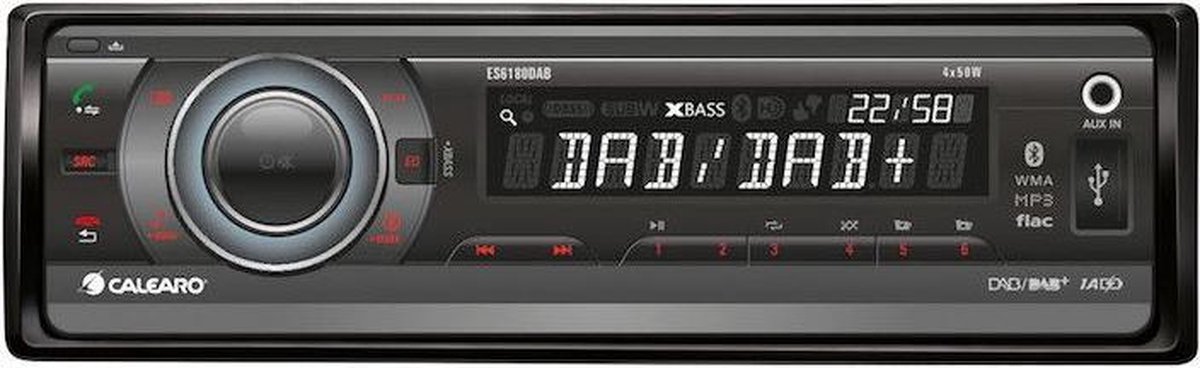 Calearo ES6180DAB - 1DIN DAB autoradio - Bluetooth - FM - USB