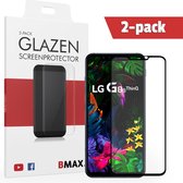 2-pack BMAX geschikt voor de Glazen LG G8s ThinQ Full Cover Glas / Met volledige dekking / Beschermglas / Tempered Glass / Glasplaatje