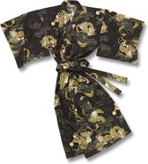 TA-HWA - Japanse Kimono - Heren Yukata -  Zwart - met Draken - One Size