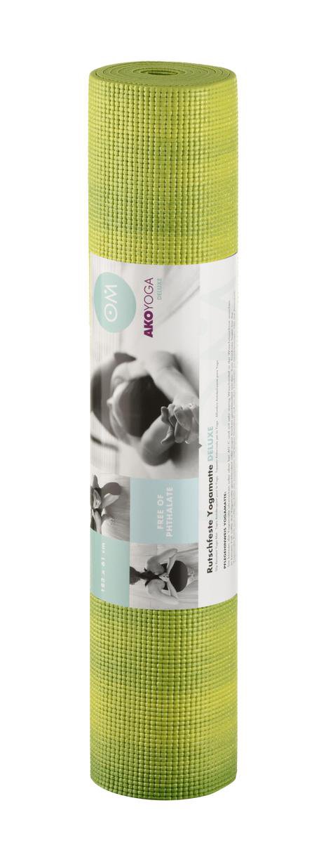 AKO Yin-Yang Deluxe Yogamat - 6 mm dik - 61x183cm - Groen/Geel van AKO — afbeelding 2