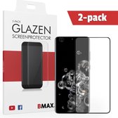 2-pack BMAX geschikt voor Samsung Galaxy S20 Ultra Screenprotector Full Cover Glas / Dekt het volledige scherm! / Beschermglas / Tempered Glass / Glasplaatje