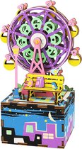 Robotime - Muziekdoos - DIY - 3D - Ferris Wheel - Houten Modelbouw