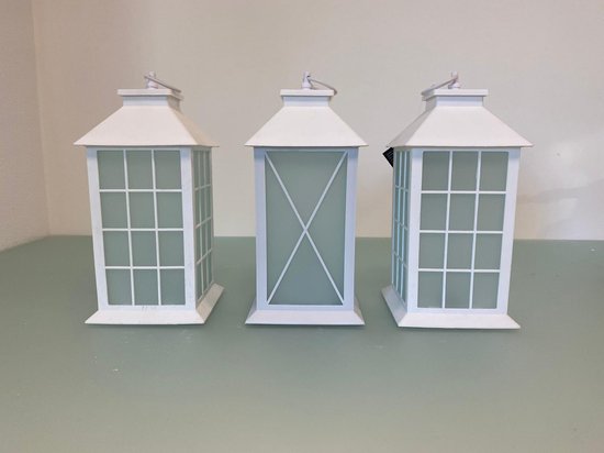 Tuin/Binnen lantaarn (elektrisch) - set van 3 stuks (moderne stijl) |  bol.com
