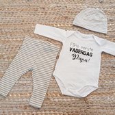set romper papa baby met tekst jongen meisje fijne eerste vaderdag maat 74-80