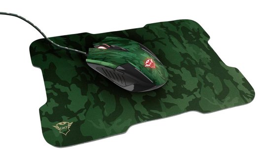 Trust GXT781 Rixa - Gaming Bundel - Muis & Muismat - Camouflage