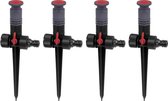 Tuinsproeiers Toolcraft - 4 nevelsproeiers 100 m² - sproeiers voor de tuin - Gardena competible