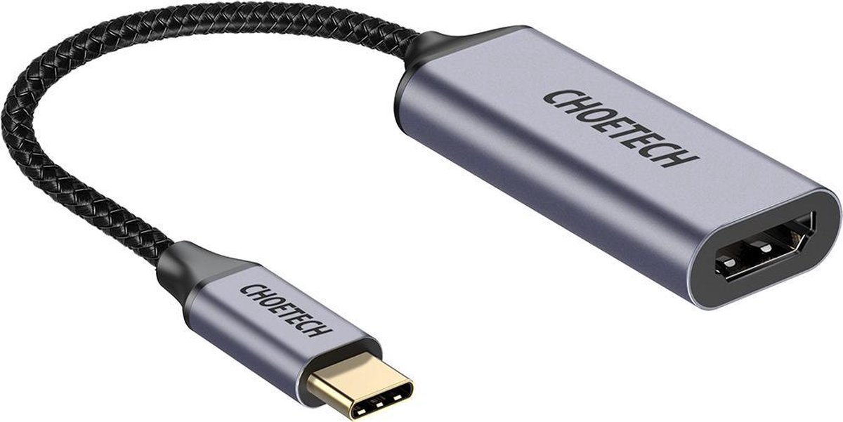 Choetech Aluminium USB-C naar HDMI adapter - 4Kx2K @60Hz - Coax