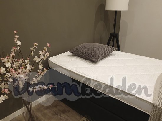 Hotel boxspring 90x200 Carlton ( Zonder Hoofdbord ) 1 pers. incl. Tencel HR55 koudschuim topper