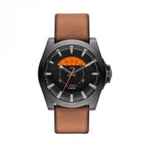 Diesel DZ1660 - Horloge - Leer - Bruin - 46 mm