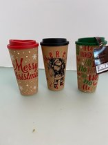 koffiebekers to go - 3 stuks - kerst